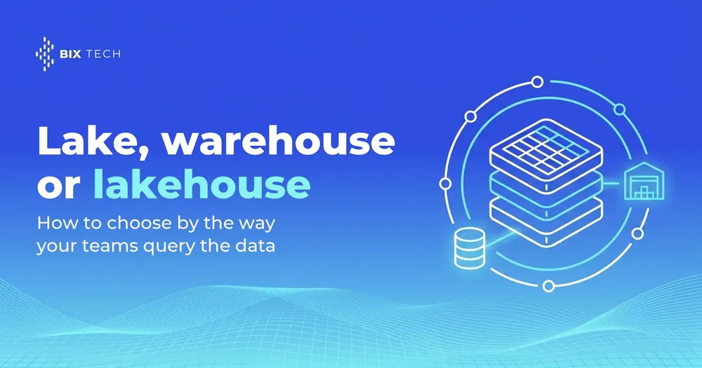 Data lake, data warehouse or lakehouse: how to choose