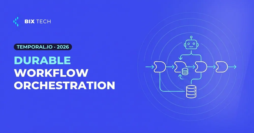 Illustration of a durable workflow with a state checkpoint, a data pipeline, and an AI agent, representing Temporal.io durable workflow orchestration