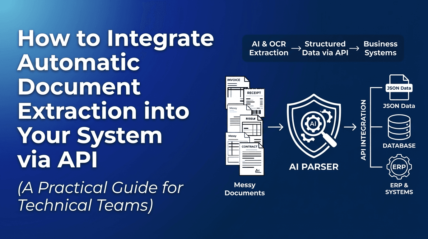 How to Integrate Automatic Document Extraction into Your System via API (A Practical Guide for Technical Teams)