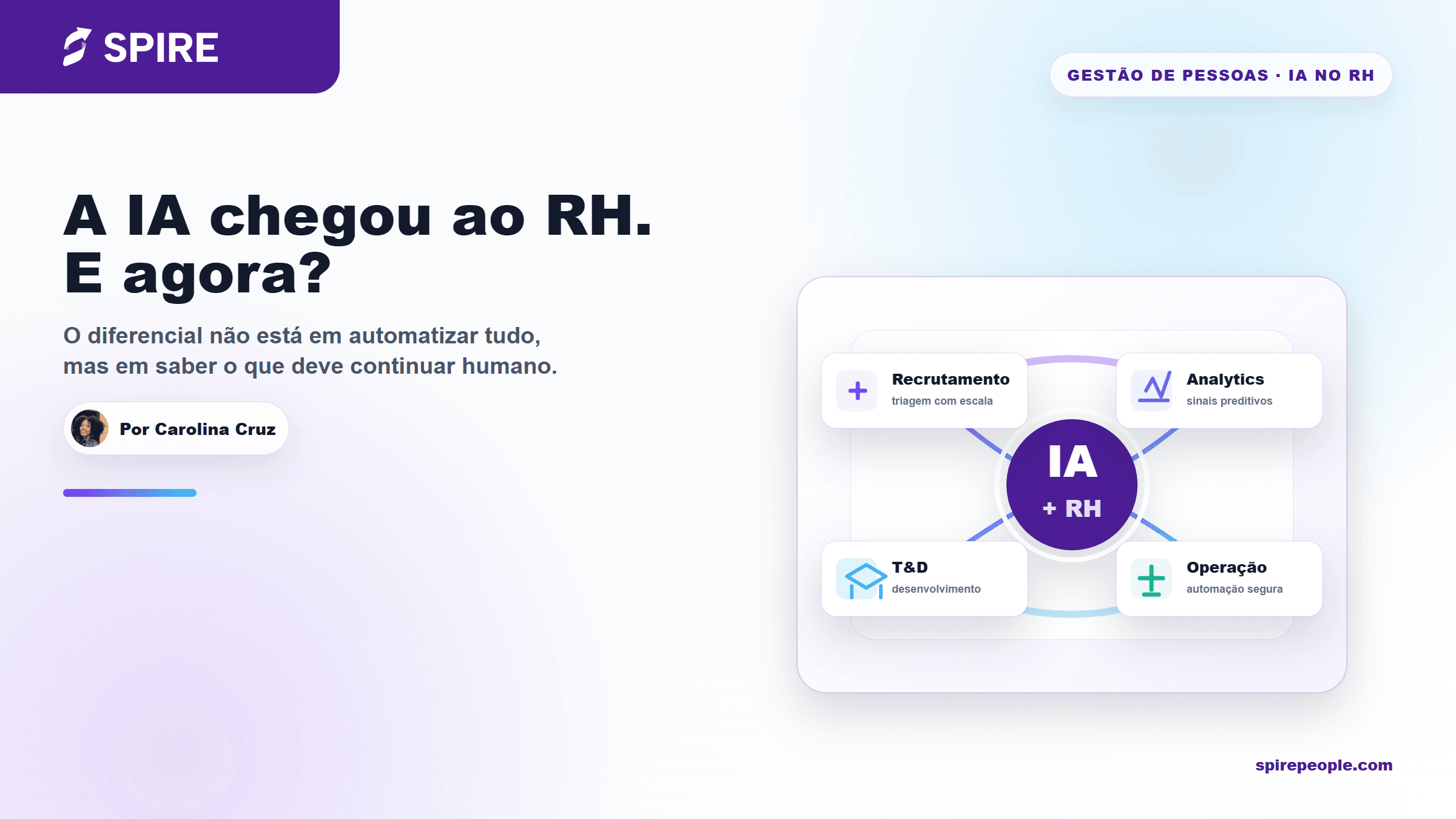 Capa do artigo sobre IA no RH por Carolina Cruz